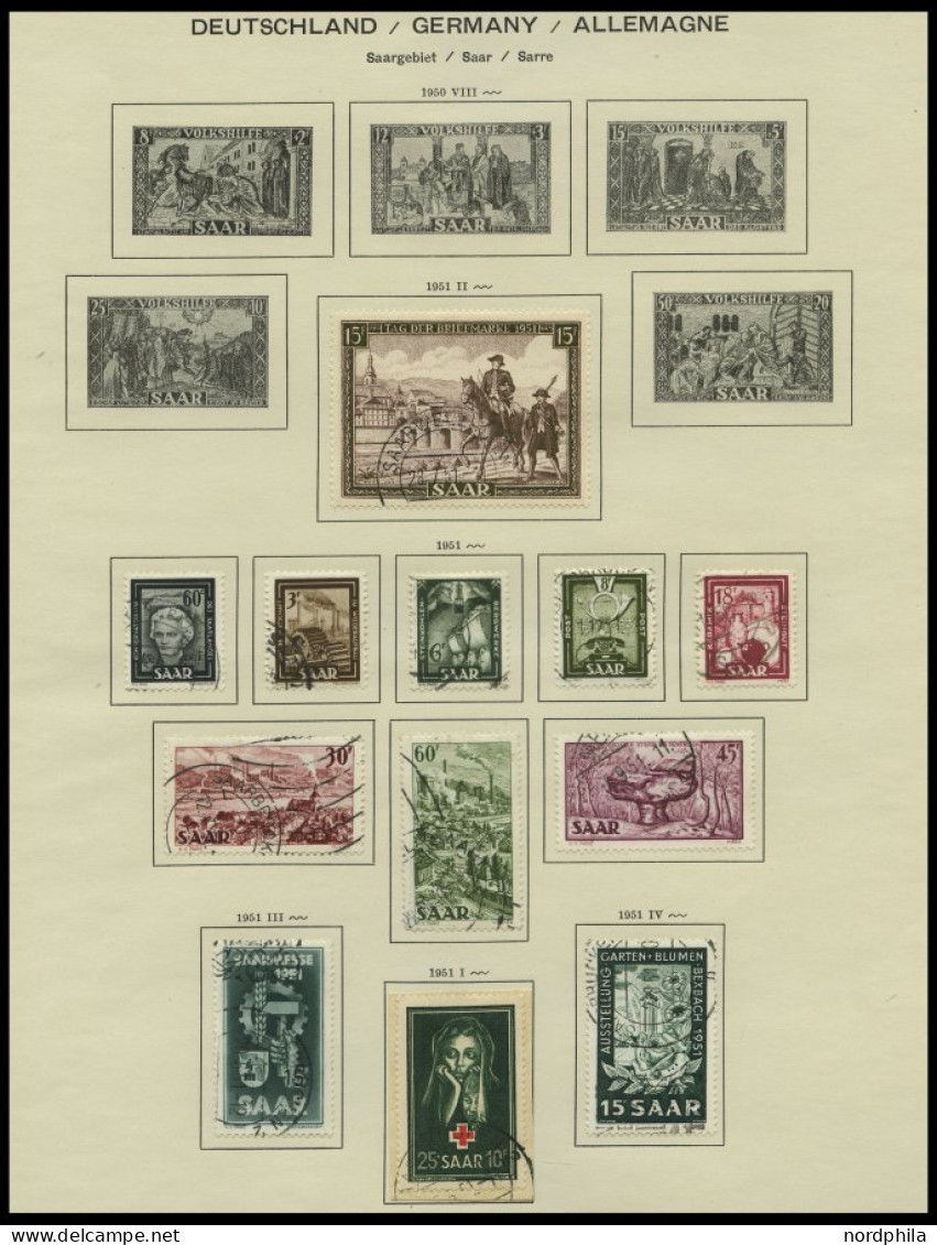 SAMMLUNGEN, LOTS O, FDC, Zweifach Gesammelte Sammlung Saarland Mit Einigen Guten Mittleren Werten, Prachterhaltung - Collections, Lots & Séries