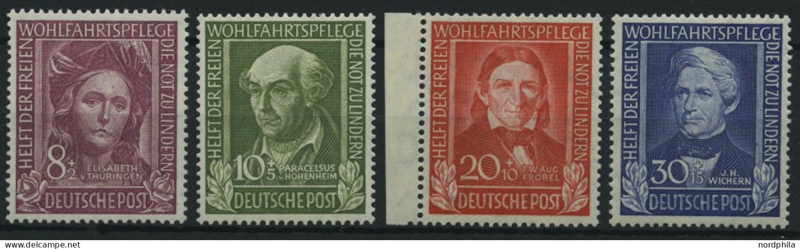 BUNDESREPUBLIK 117-20 , 1949, Helfer Der Menschheit, Prachtsatz, Mi. 120.- - Ungebraucht