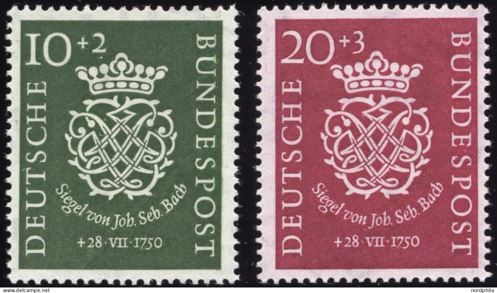 BUNDESREPUBLIK 121/2 , 1950, Bach, Pracht, Mi. 130.- - Unused Stamps