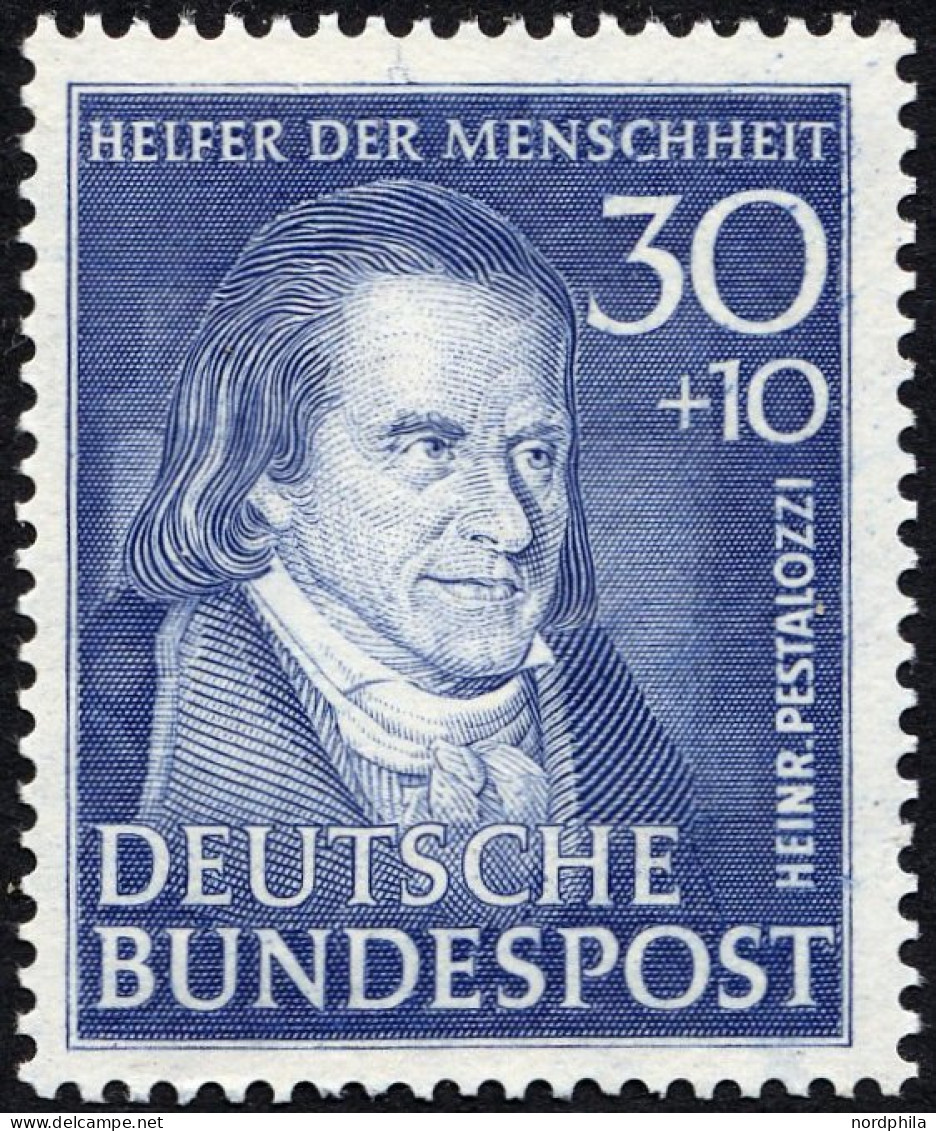 BUNDESREPUBLIK 146 , 1951, 30 Pf. Pestalozzi, Pracht, Mi. 110.- - Ungebraucht