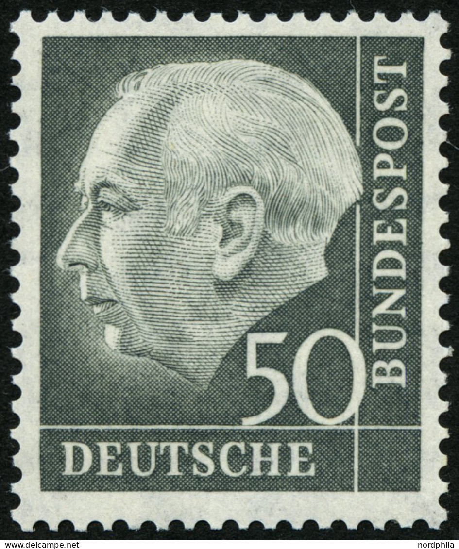 BUNDESREPUBLIK 189 , 1954, 50 Pf. Heuss, Pracht, Mi. 200.- - Neufs