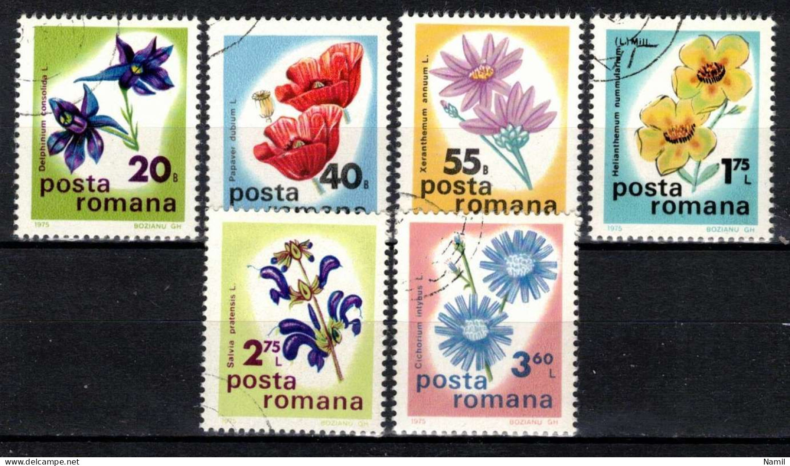 Roumanie 1975 Mi 3285-90 (Yv 2912-7), Obliteré - Usati