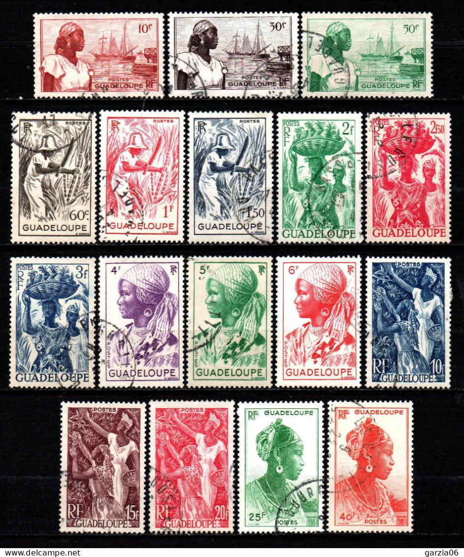 Guadeloupe - 1947 - Aspects De La Guadeloupe  - N° 197 à 213 - Oblit - Used - Used Stamps