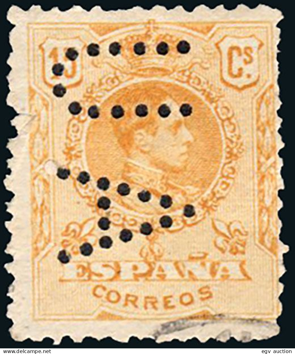 Madrid - Perforado - Edi O 271 - "AV" (Agustín Ungría) - Used Stamps