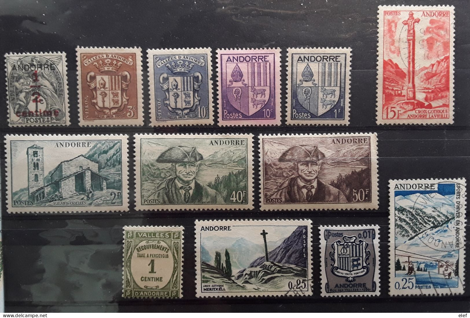 ANDORRE ANDORRA,  Petit Lot De 13 Timbres Neufs * / Obl , TB - Altri & Non Classificati