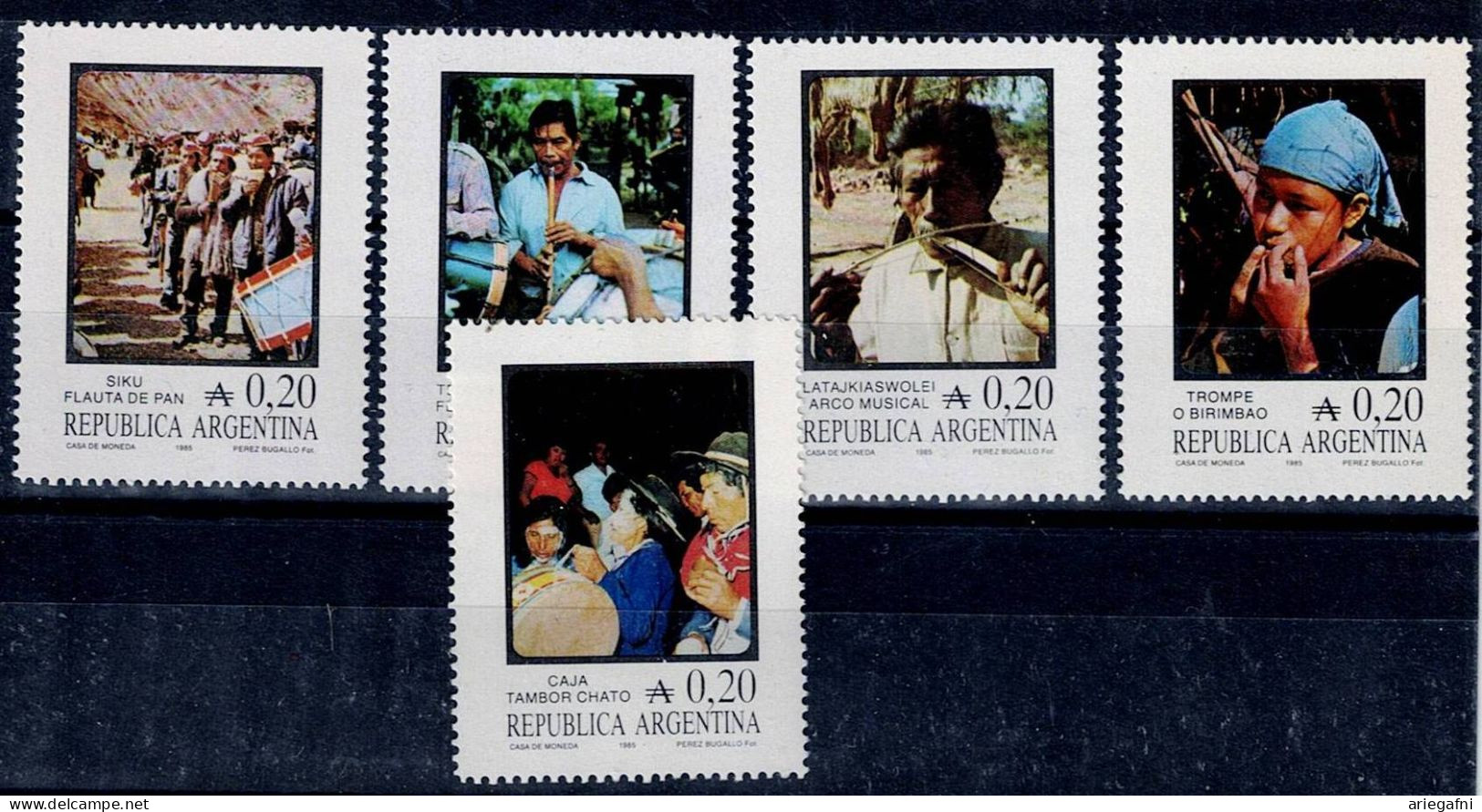 ARGENTINA 1985 MUSIK INSTRUMENTS MI No 1765-9 MNH VF!! - Musique