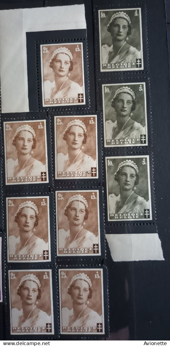 Belgique Deuil Reine Astrid 1935 (53 Timbres Neufs) - Unused Stamps