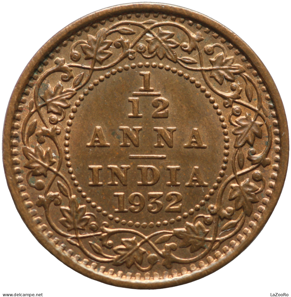 LaZooRo: British India 1/12 Anna 1932 UNC - Colonias
