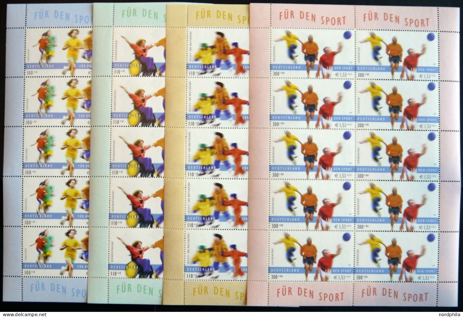 BUNDESREPUBLIK 2165-68KB , 2001, Sporthilfe Im Kleinbogensatz, Postfrisch, Pracht, Mi. 100.- - Unused Stamps