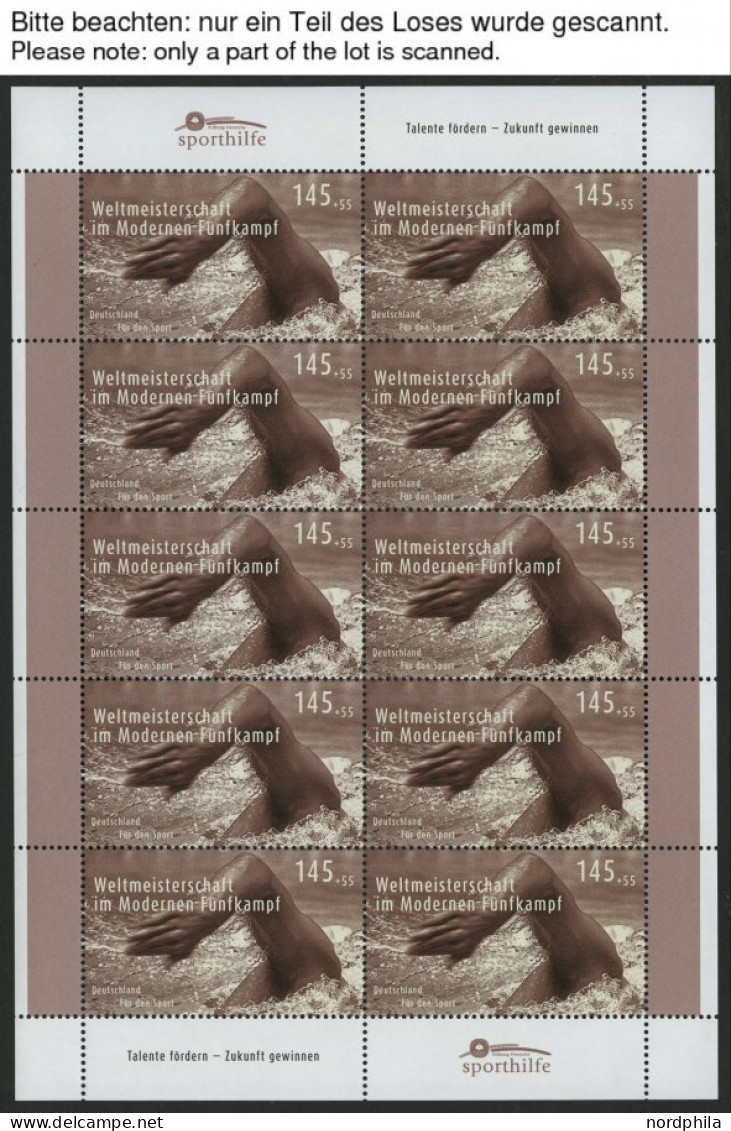 BUNDESREPUBLIK 2585-87KB , 2007, Sporthilfe Im Kleinbogensatz, Pracht, Mi. 70.- - Unused Stamps