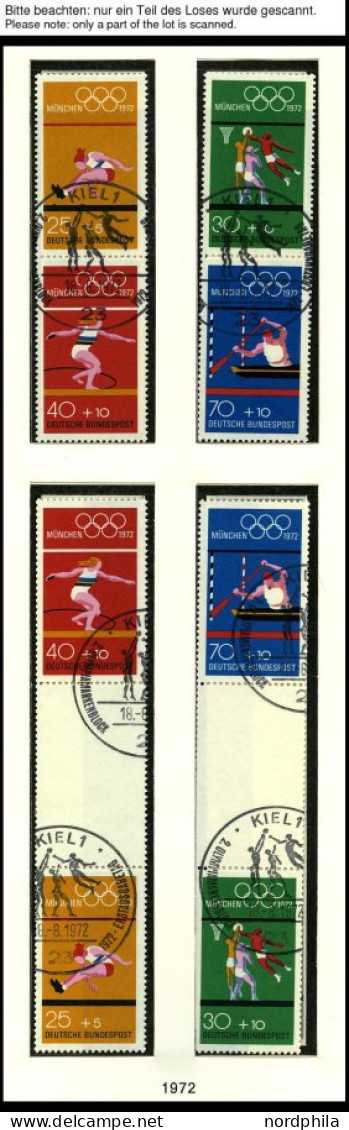 ZUSAMMENDRUCKE MH 17-SZ 2b O,Brief , 1972, Olympische Spiele Komplett Mit ET-Sonderstempeln, Sowie Heftchenblatt 22 Und  - Sonstige & Ohne Zuordnung