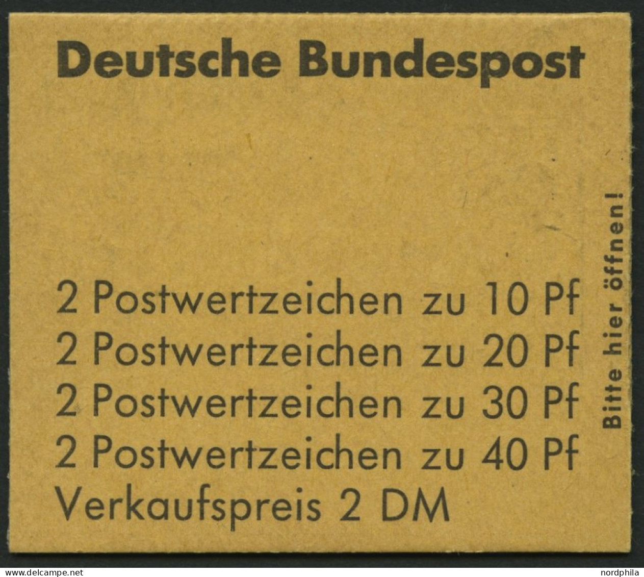 MARKENHEFTCHEN MH 18aRLV X , 1972, Markenheftchen Unfallverhütung, 4. Deckelseite: Sieger, Randleistenvariante X, Pracht - Other & Unclassified