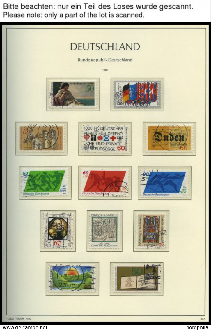 SAMMLUNGEN O, 1980-2010, Komplette Gestempelte Sammlung Bundesrepublik In 2 Leuchtturm Falzlosalben, Prachterhaltung - Autres & Non Classés