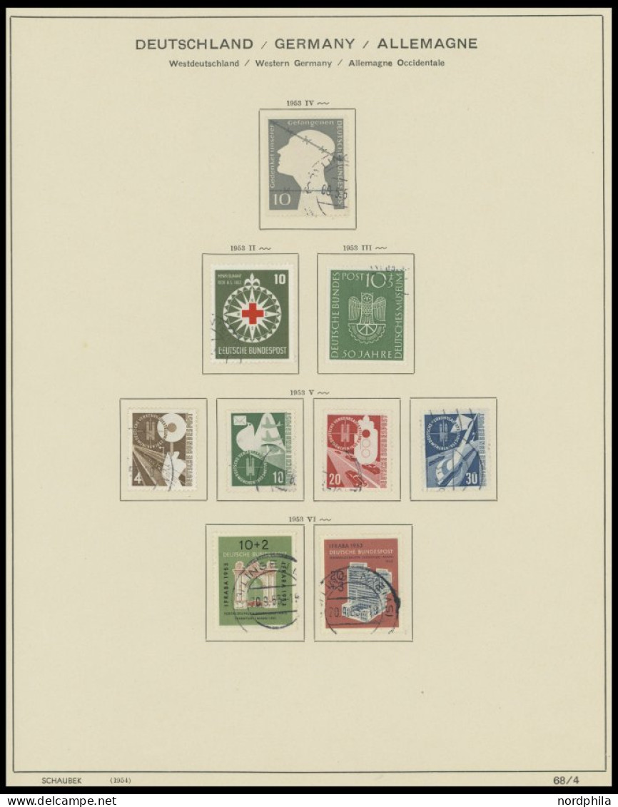 SAMMLUNGEN O, , 1948-1972, In Den Hauptnummern Komplette, Meist Gestempelte Sammlung Bundesrepublik Im Schaubek Album, F - Other & Unclassified