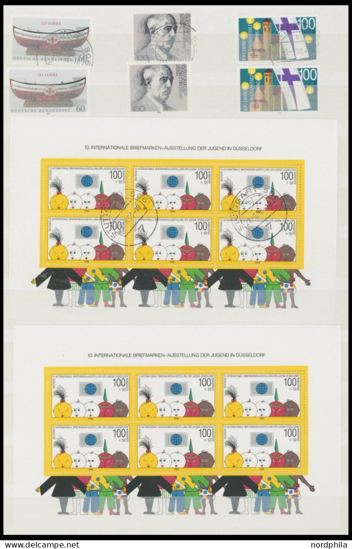 SAMMLUNGEN ,o , In Den Hauptnummern Recht Komplette Sammlung Bundesrepublik Von 1970-91, Jeweils Postfrisch Und Gestempe - Autres & Non Classés