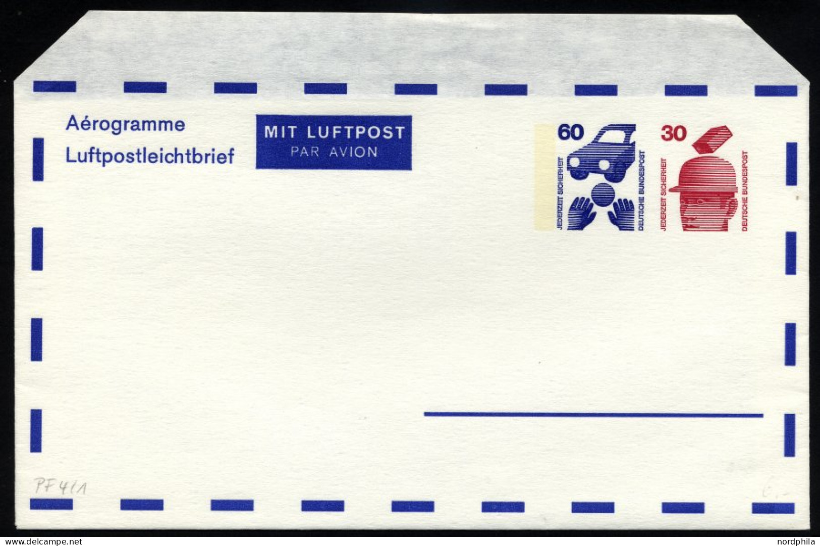 GANZSACHEN Aus PF 3a-30 BRIEF, 1972-78, 4 Verschiedene Gebrauchte Und Ein Ungebrauchter Privatfaltbrief, Pracht - Other & Unclassified
