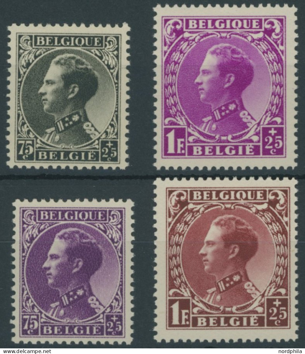 BELGIEN 382-85 , 1934, Kriegsbeschädigtenhilfe, Postfrisch, 2 Prachtsätze, Mi. 108.- - Autres & Non Classés