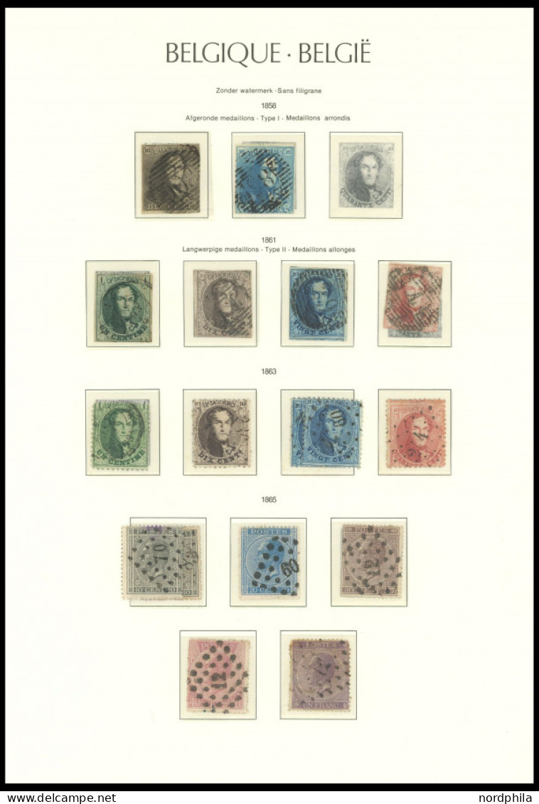 SAMMLUNGEN, LOTS O,, , 1849-1955, Saubere Sammlung Im Leuchtturm-Falzlosalbum, Mit Guten Ausgaben, Nicht Komplett, Anfan - Collections