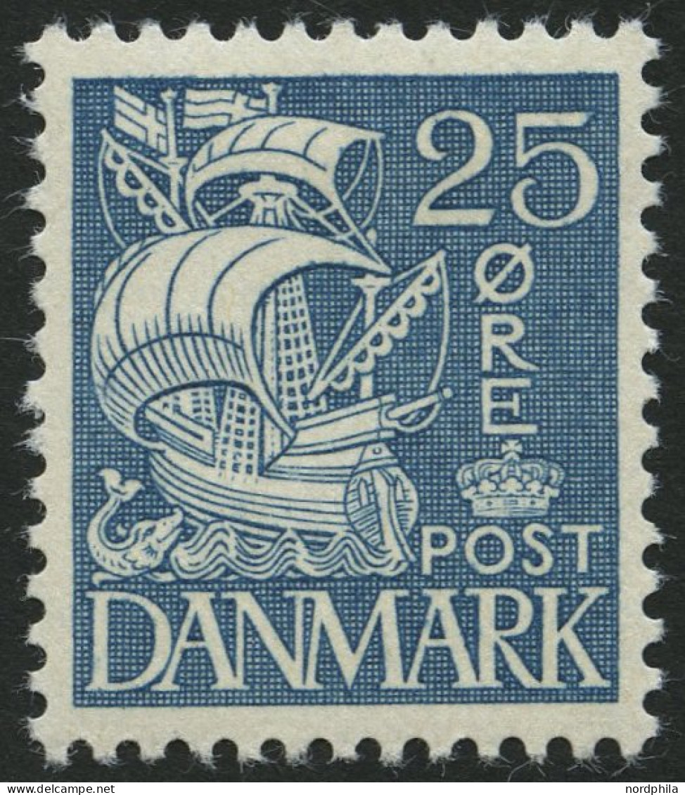DÄNEMARK 204 , 1933, 25 Ø Blau, Falzrest, Pracht - Gebruikt