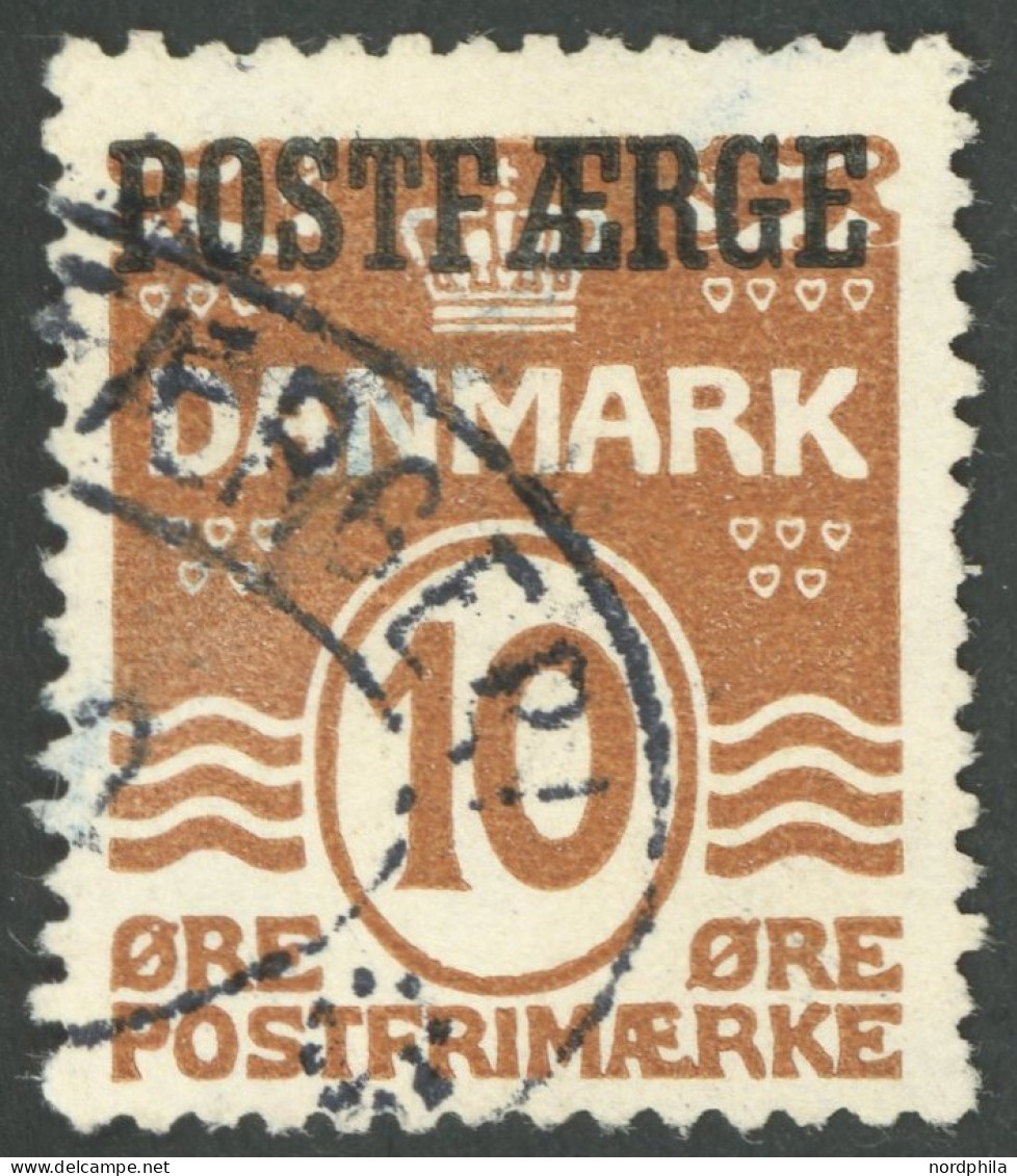 POSTFÄHREMARKEN Pf 11 O, 1932, 10 Ø Rotbraun, (Facit 17b), Pracht - Altri & Non Classificati