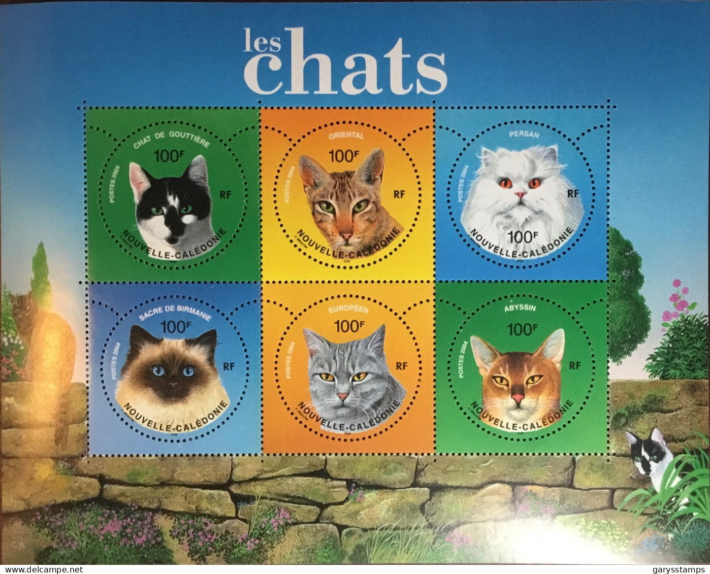 New Caledonia Caledonie 2004 Cats Animals Sheetlet MNH - Chats Domestiques
