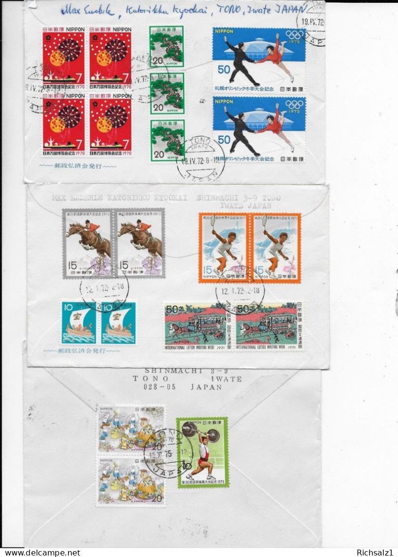 Lot Von 6 Briefe Japan - Storia Postale