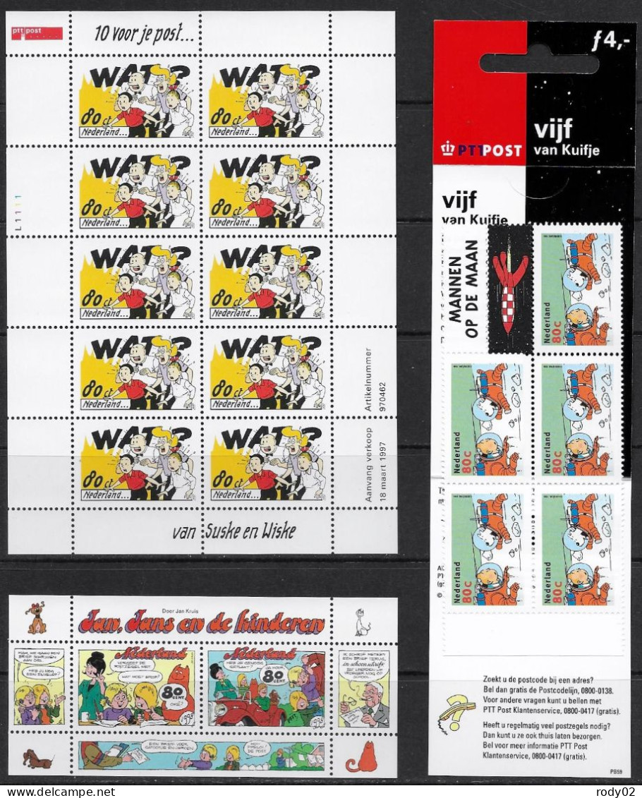 PAYS-BAS - BANDES-DESSINEES - 2 SCANS - NEUF** MNH - Bandes Dessinées