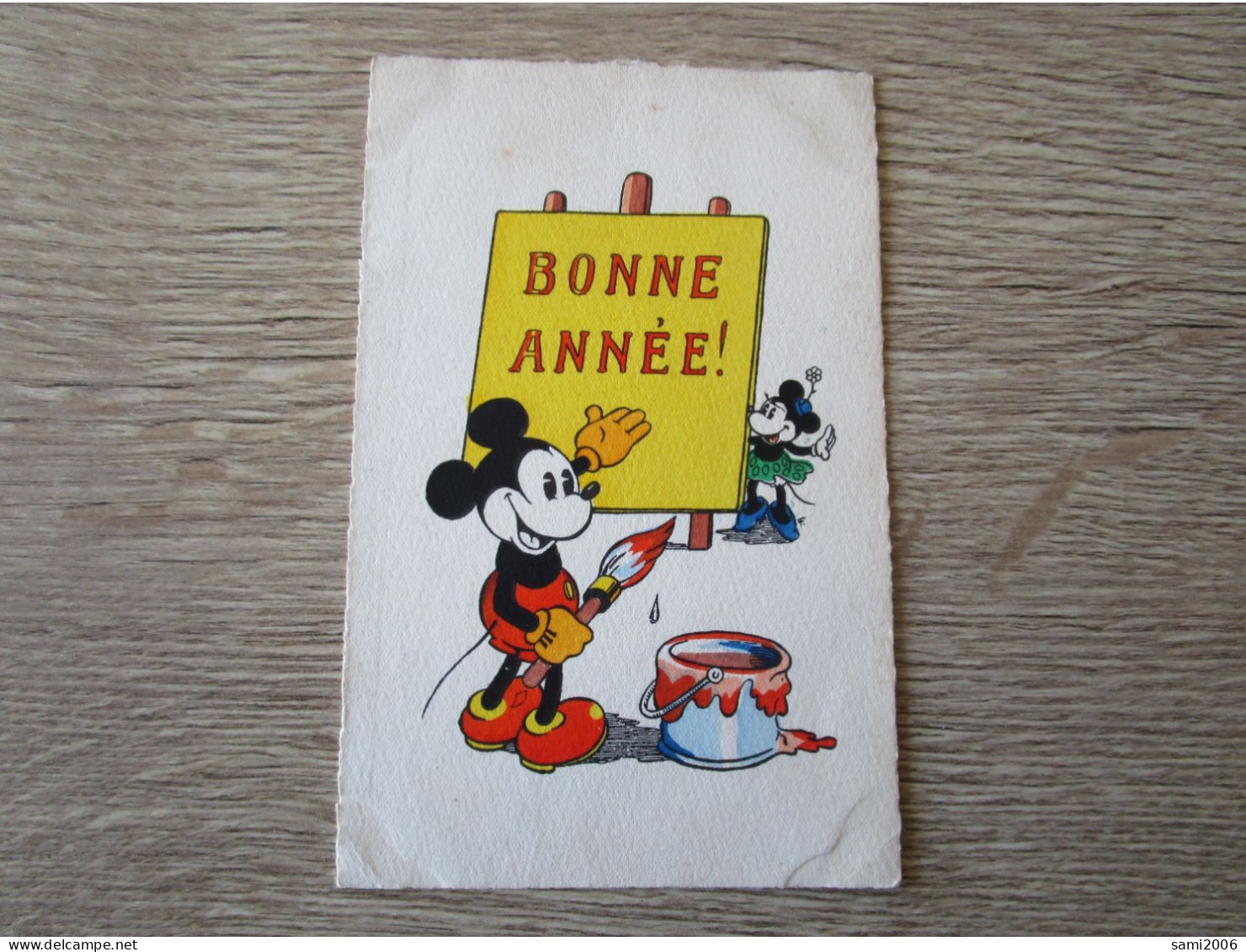 DISNEY BONNE ANNEE WALT DISNEY MICKEY MINNIE PEINTURE - Otros & Sin Clasificación