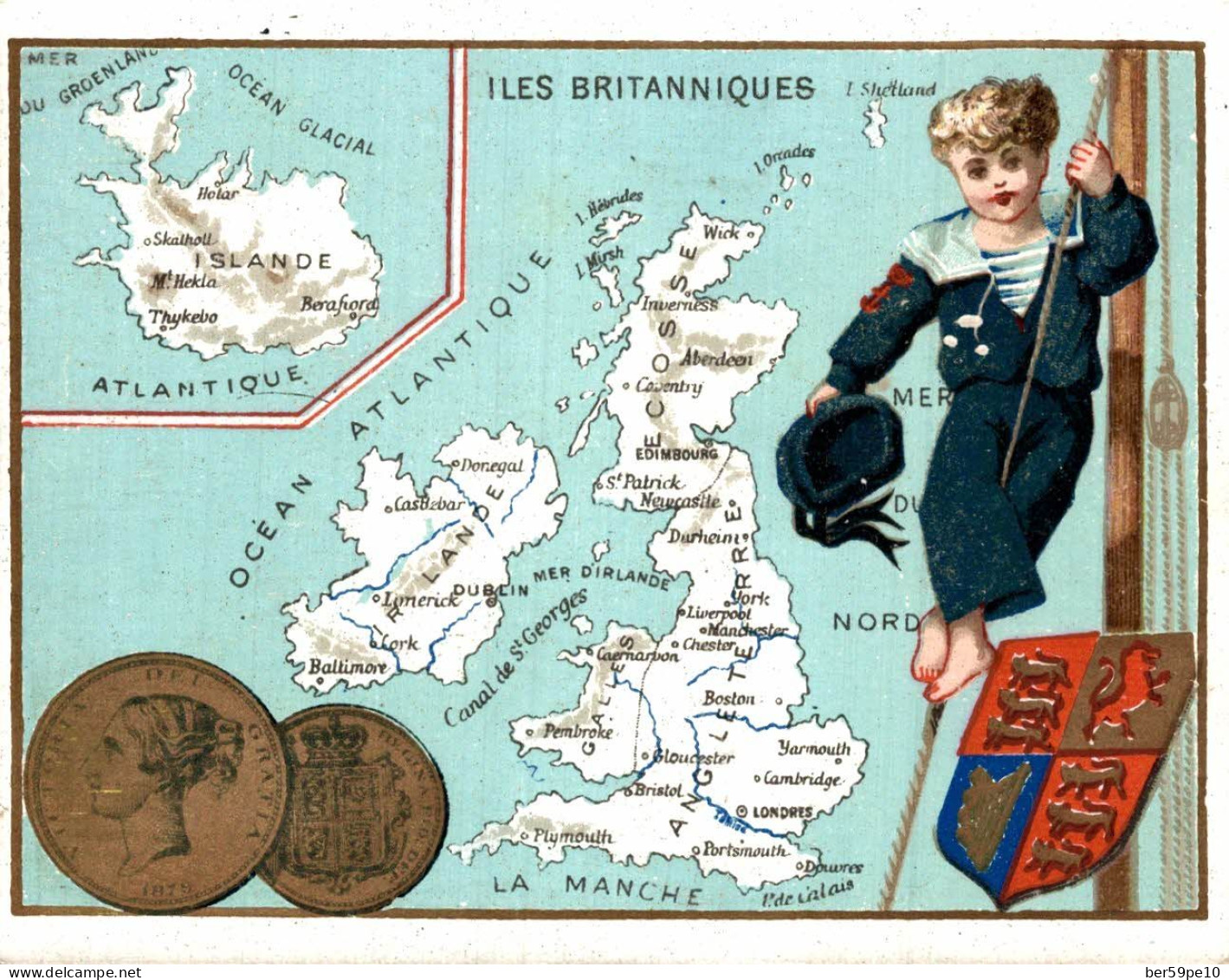 CHROMO LES ILES BRITANIQUES ANGLETERRE IRLANDE ISLANDE - Autres & Non Classés