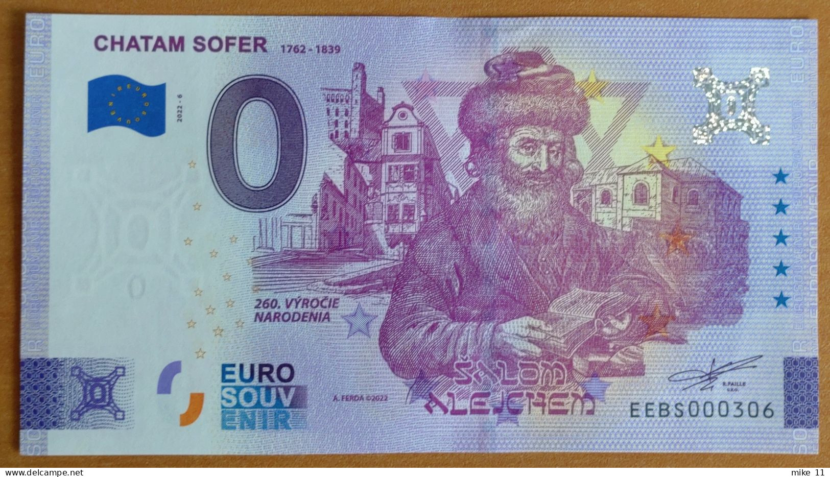 0 Euro Souvenir CHATAM SOFER Slovakia EEBS 2022-6 Nr. 306 - Otros – Europa