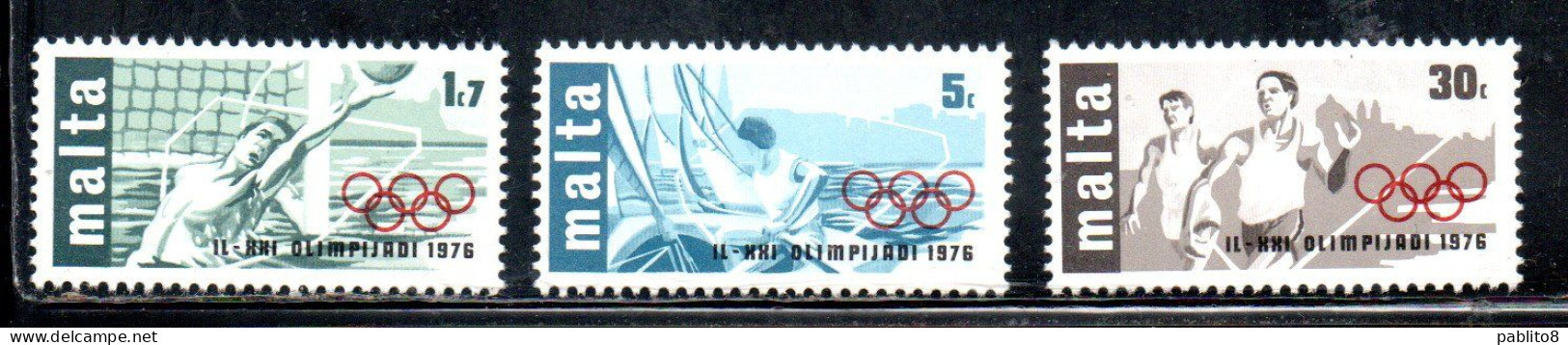 MALTA 1976 OLYMPIC GAMES MONTREAL CANADA GIOCHI OLIMPICI OLIMPIADE COMPLETE SET SERIE COMPLETA MNH - Malte