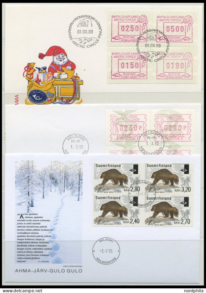 FINNLAND A 1-40 O, BRIEF, Automatenmarken: 1982-2003, Sammlungsteil Meist Verschiedener Gestempelter Automatenmarken Mit - Used Stamps