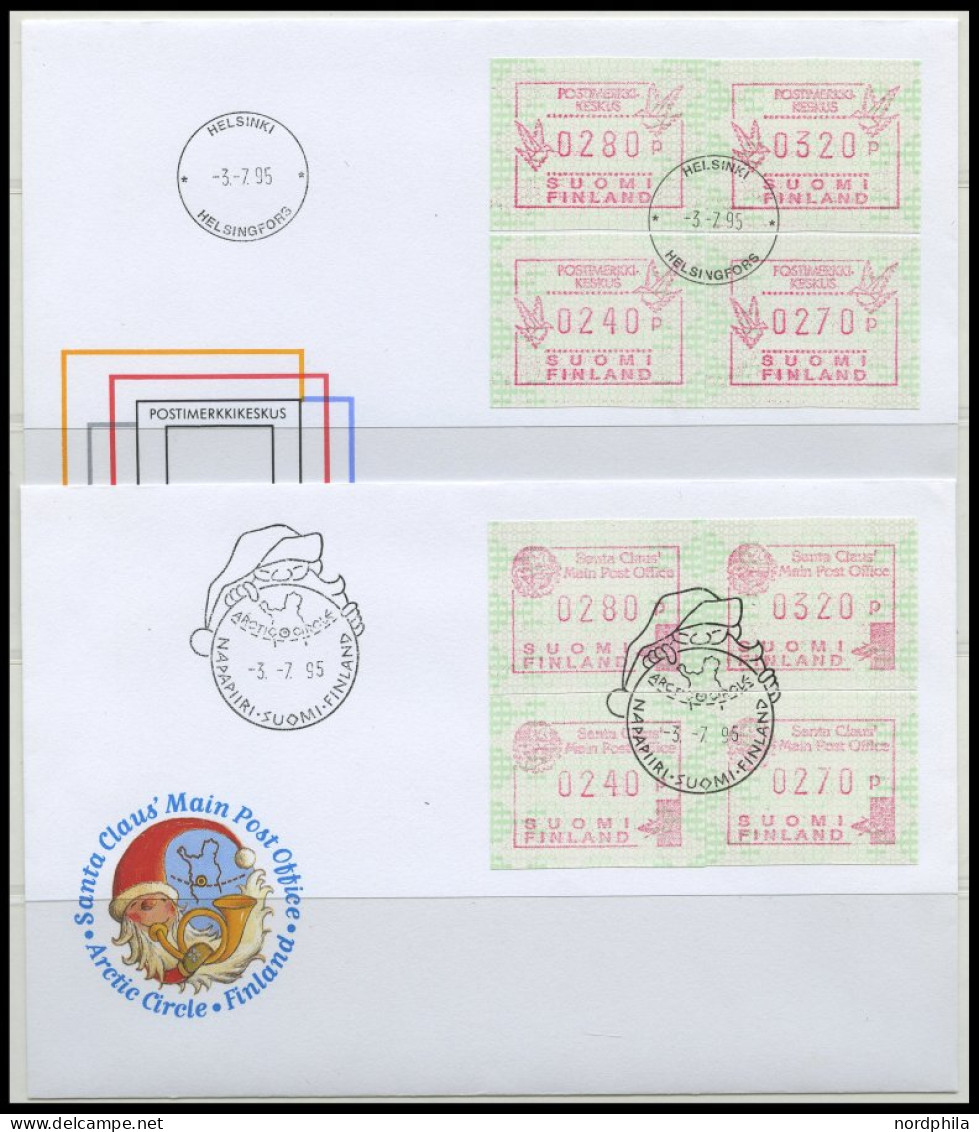 FINNLAND A 1-40 O, BRIEF, Automatenmarken: 1982-2003, Sammlungsteil Meist Verschiedener Gestempelter Automatenmarken Mit - Used Stamps