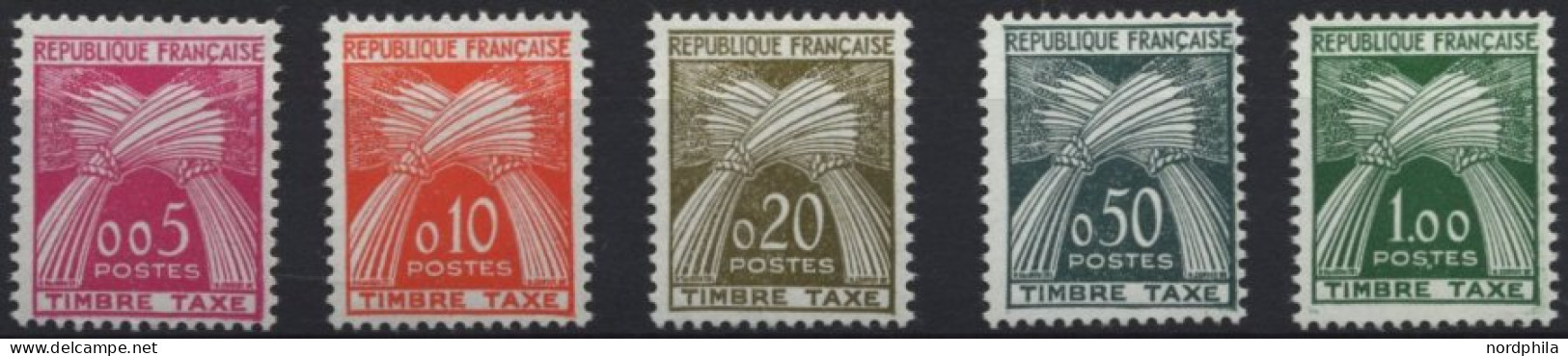 PORTOMARKEN P 93-97 , 1960, Weizengarben, Prachtsatz, Mi. 70.- - Timbres-taxe