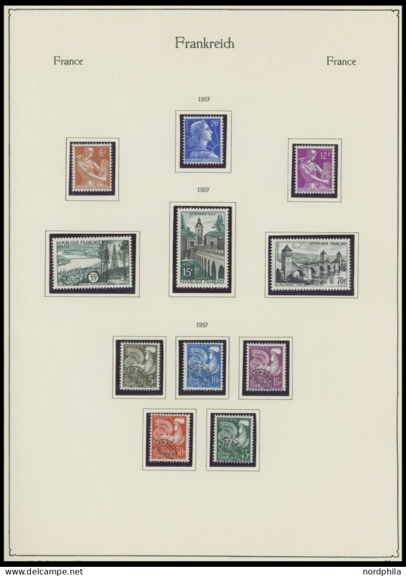 SAMMLUNGEN , Postfrische Sammlung Frankreich Von 1952-79 Im KA-BE Album, Ab 1956 Komplett, Dazu Porto- Und CEPT-Ausgaben - Colecciones Completas