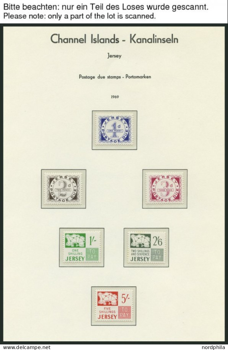 JERSEY P , Portomarken: 1969-82, Komplett Auf Leuchtturm Falzlosseiten, Pracht - Jersey