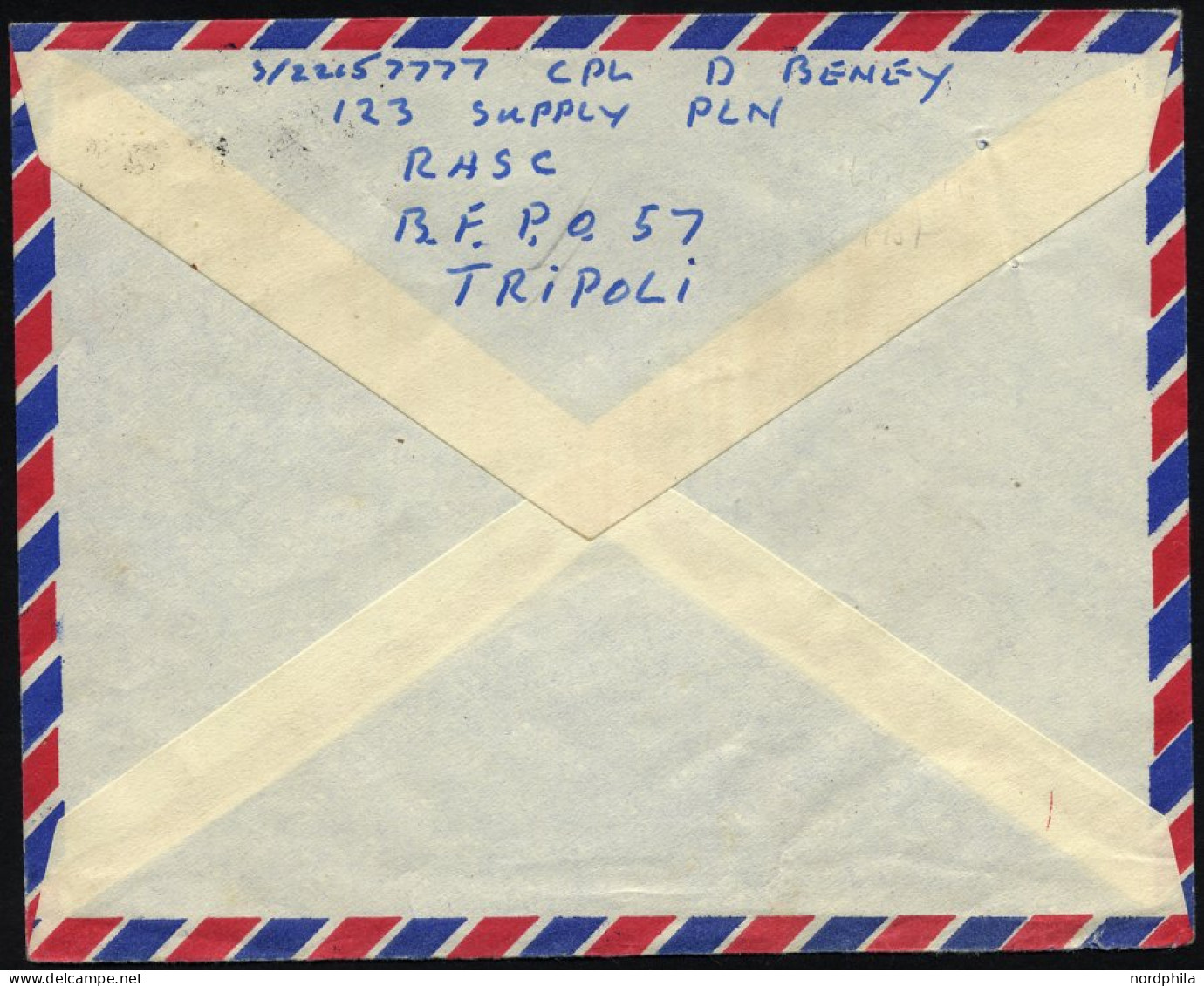 BRITISCHE MILITÄRPOST 261 BRIEF, 1957, K2 FIELD POST SERVICE/534 Auf Feldpostbrief Nach London über Das Britische Hauptf - Used Stamps