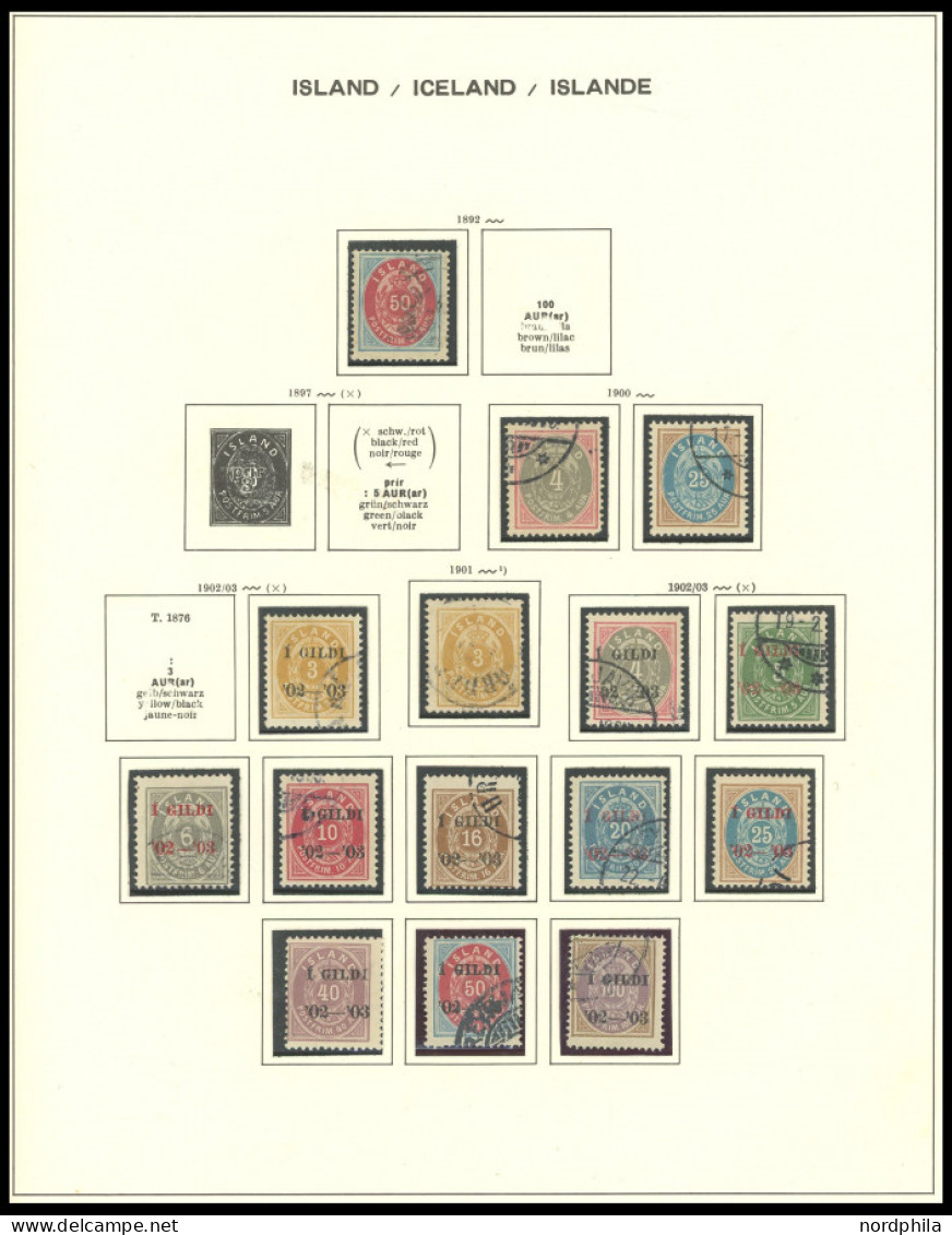 SAMMLUNGEN, LOTS O,, , Sammlung Island Von 1876-1944 Mit Zahlreichen Guten Werten Und Sätzen, Anfangs Etwas Unterschiedl - Lots & Serien