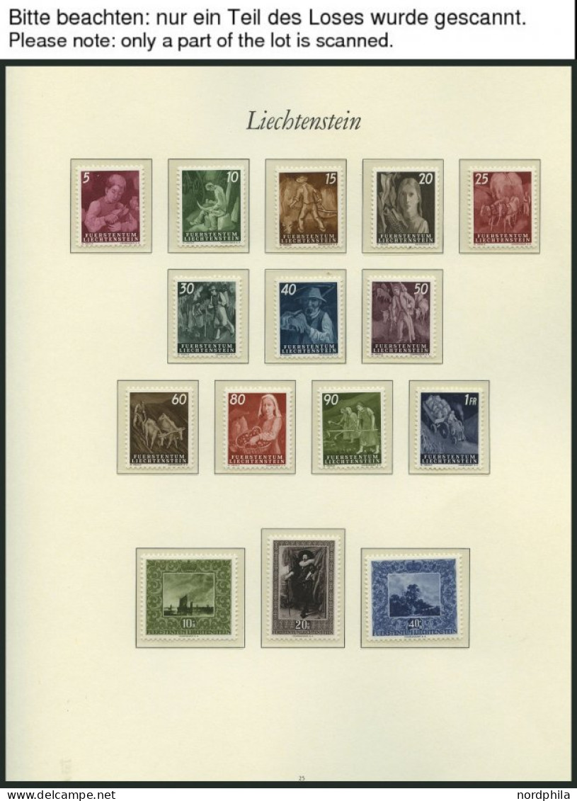 SAMMLUNGEN, LOTS , Postfrische Sammlung Liechtenstein Von 1946-88 Mit Mittleren Ausgaben Im Borek Falzlosalbum, Ab 1961  - Verzamelingen