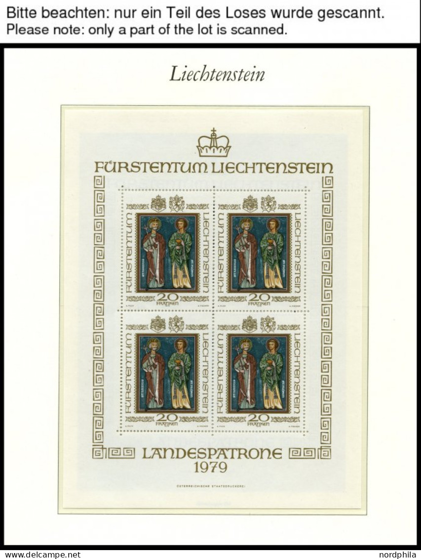 SAMMLUNGEN, LOTS , Komplette Postfrische Sammlung Liechtenstein Von 1970-89 Im Borek Falzlosalbum, Dabei Einige Kleinbog - Lotes/Colecciones