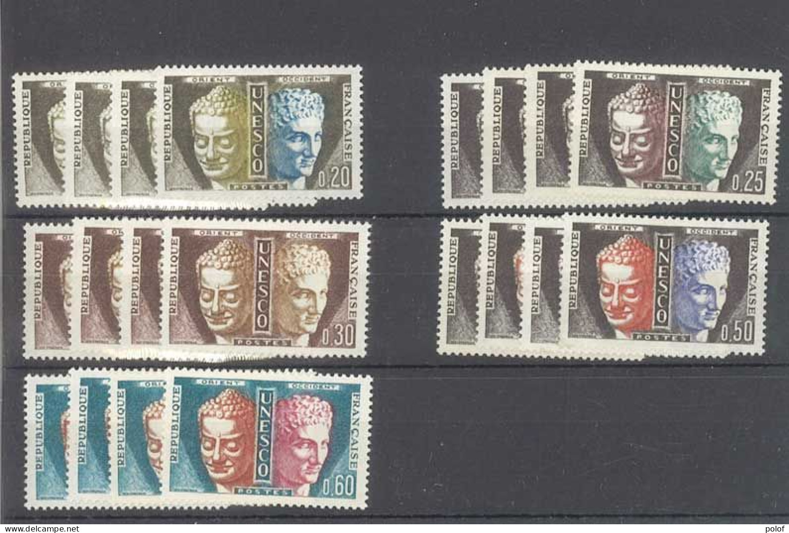 TIMBRE DE SERVICE - Unesco - 4 Séries De 5 Timbres - Yvert 22 à 26 - Neuf Sans Trace De Charnière - Mint/Hinged