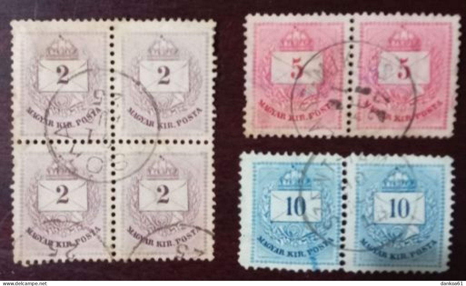 Hungary-Ungarn K. U. K 1881-98 Farbnummern, 4er Block Und Zwei Paare, Gestempelt - Collections
