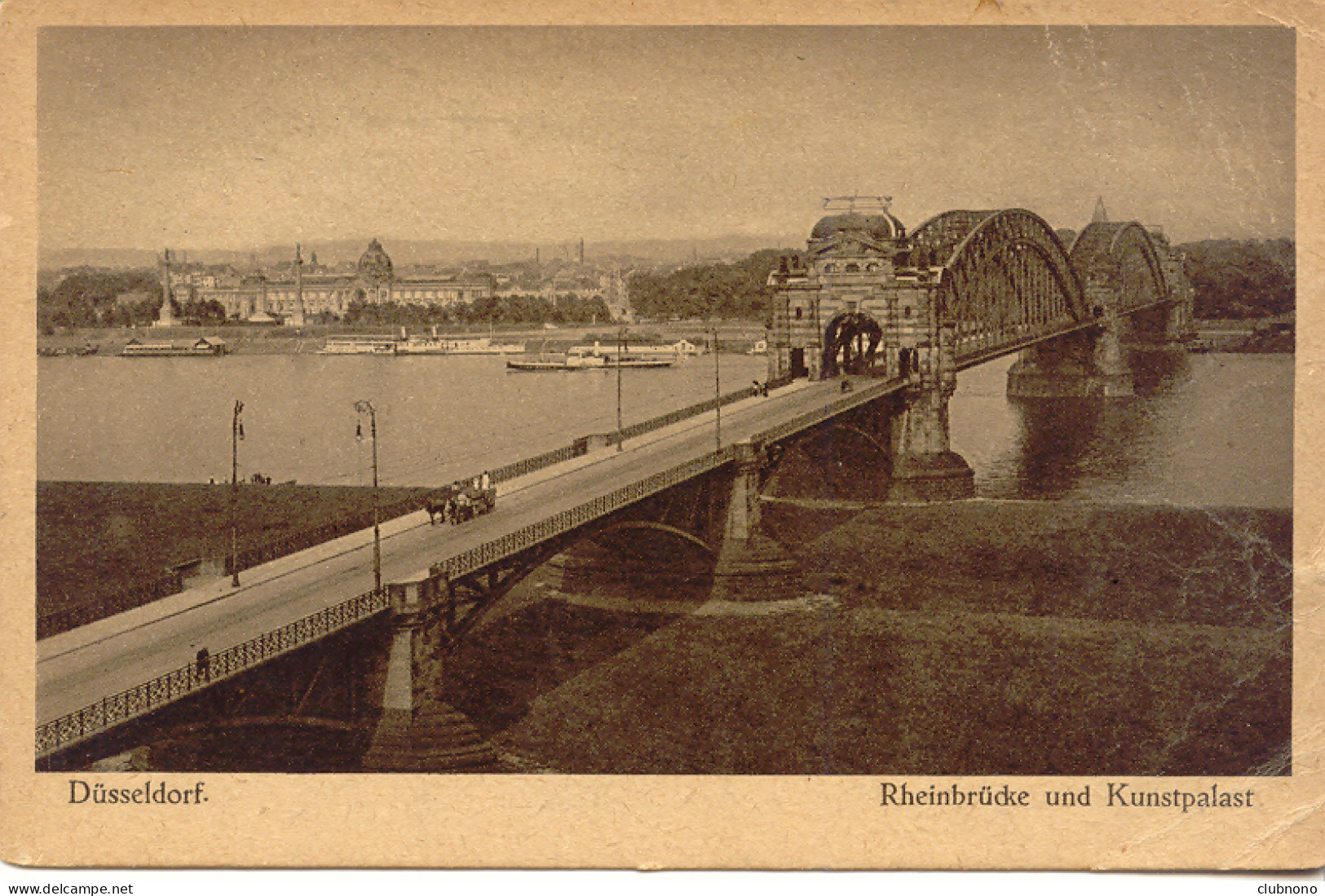 CPA - DUSSELDORF - RHEINBRUCKE AND KUNSTPALAST (1921) - Duesseldorf