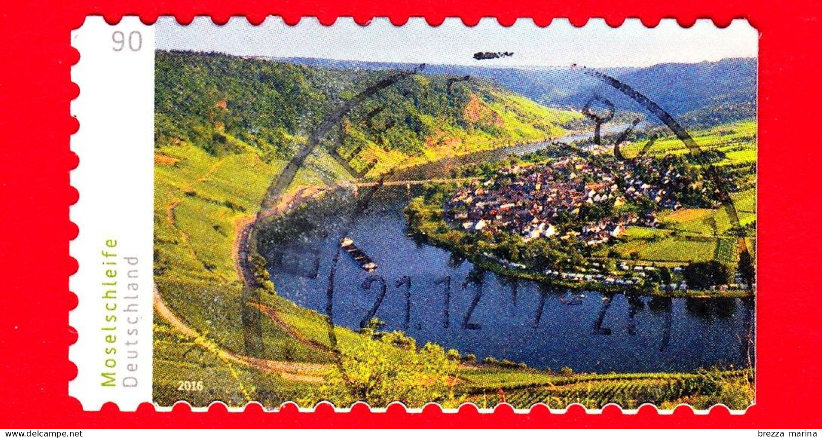 GERMANIA - Usato - 2016 - Panorami - Fiume Mosella, Vicino Kröv - 90 - Used Stamps