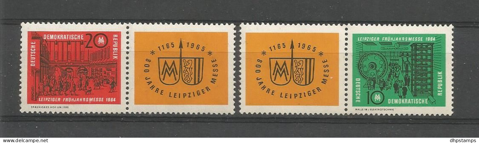 DDR 1964 Leipziger Messe  Y.T. 715/716 ** - Neufs