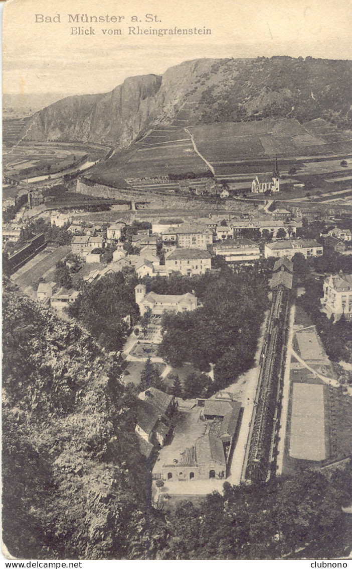 CPA - BAD MUNSTER A. ST - BLICK VON RHEINGRAFENSTEIN - Bad Muenster A. Stein - Ebernburg