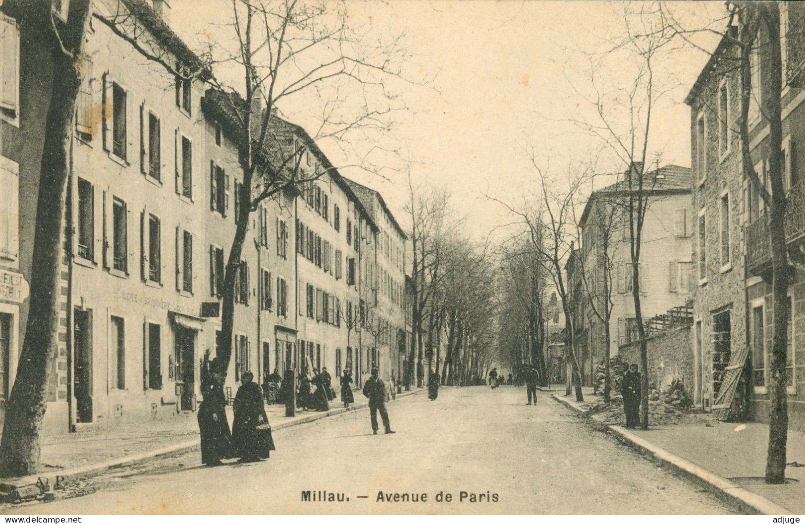 CPA-12- MILLAU - Avenue De Paris -TàD 1908* 2 Scans - Millau