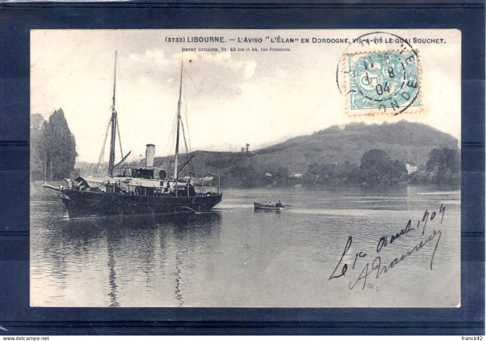 33. Libourne. L'aviso "l'élan" En Dordogne, Vis à Vis Du Quai Souchet - Libourne