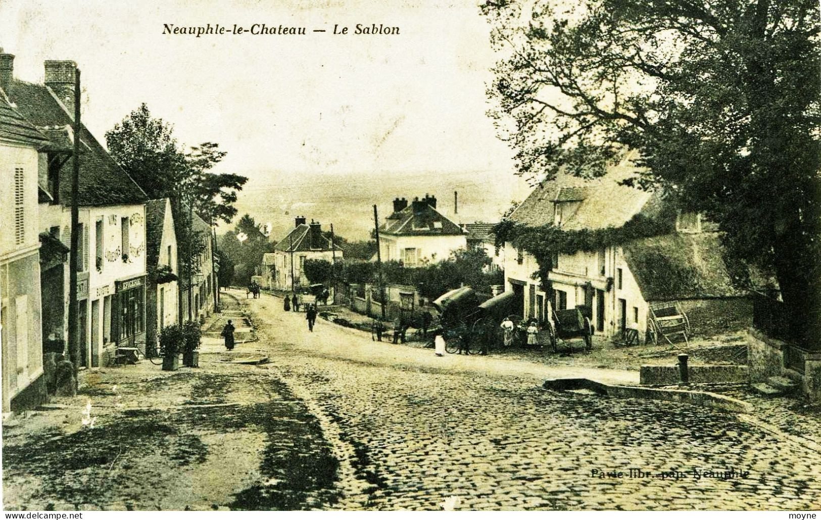 3572 - Yvelines - NEAUPHLE Le CHATEAU :  LE  SABLON  (disparu ?)    Buvette - Epicerie à Gauche  Rare  - Circul 1912 - Neauphle Le Chateau