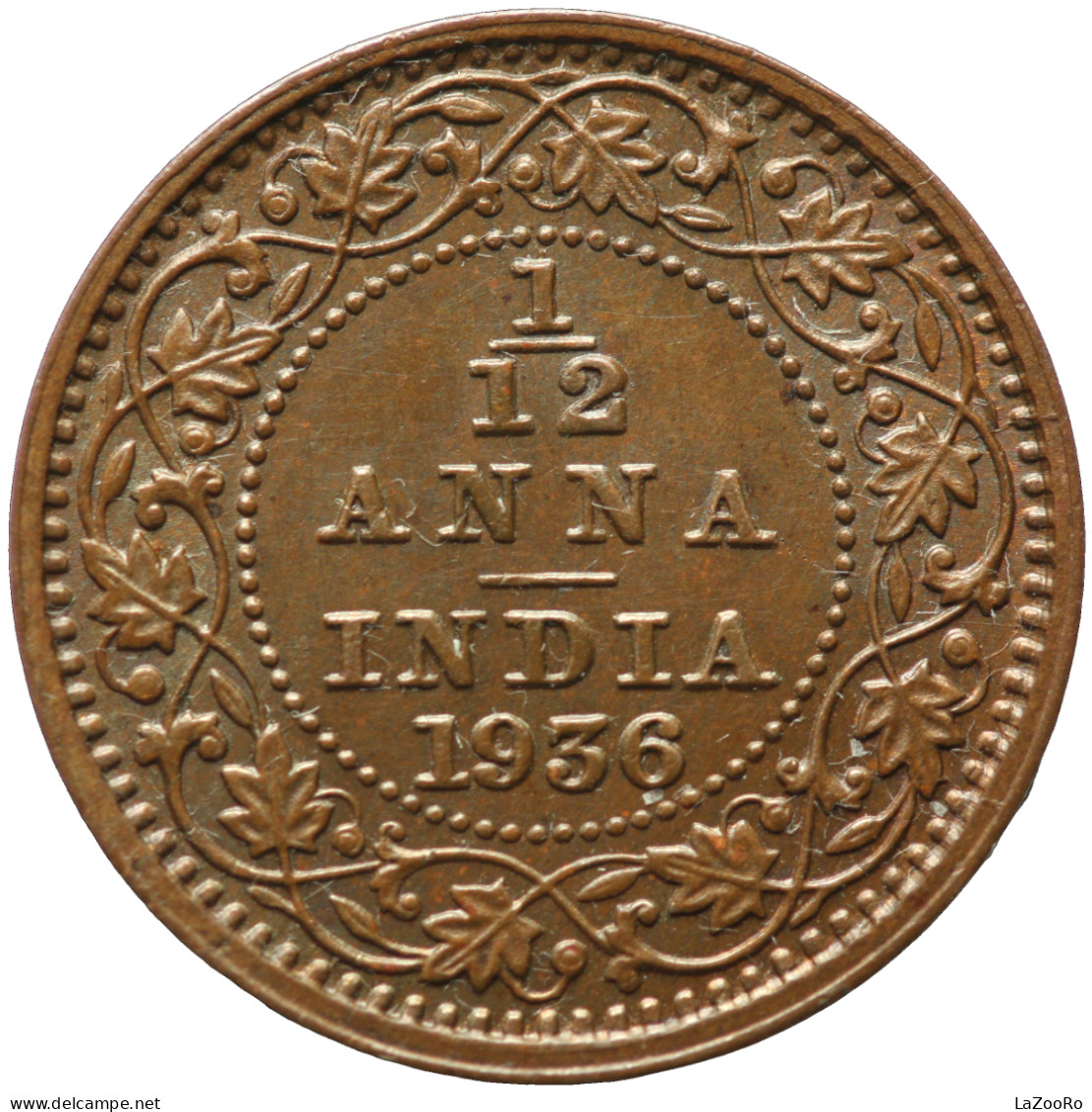 LaZooRo: British India 1/12 Anna 1936 UNC - Colonie